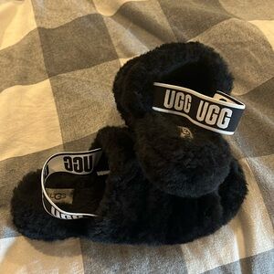 UGG Fluff Slippers Black